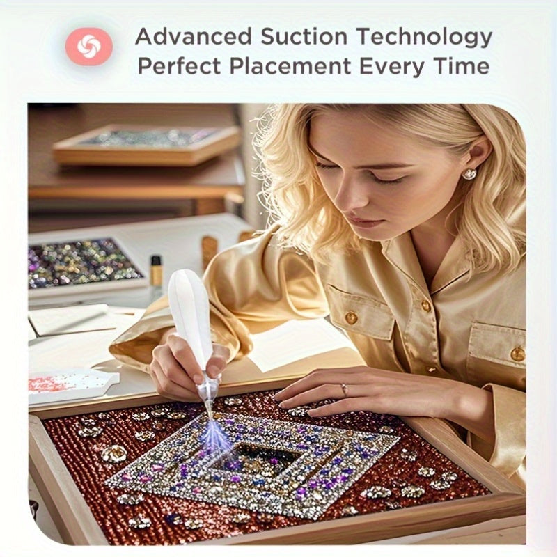 Electric Diamond Painting Pen With Storage Tray For Diamonds