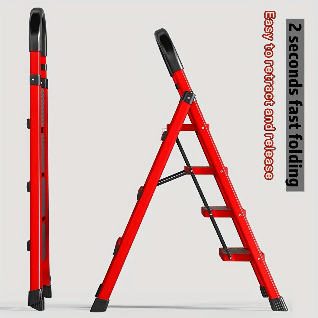 WOWDVOV Five Step Heavy Duty Portable Folding Ladder 500 Lbs