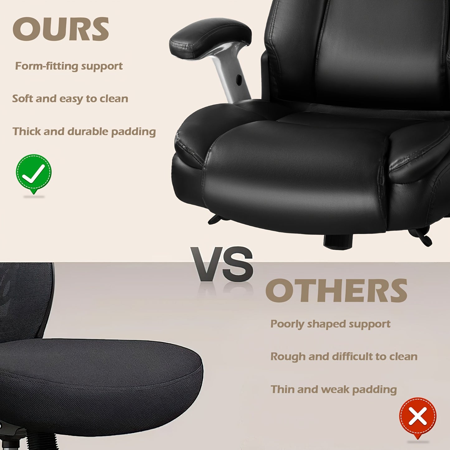 Heavy Duty Office Chair 600 Lbs Big And Tall Ergonomic Seat