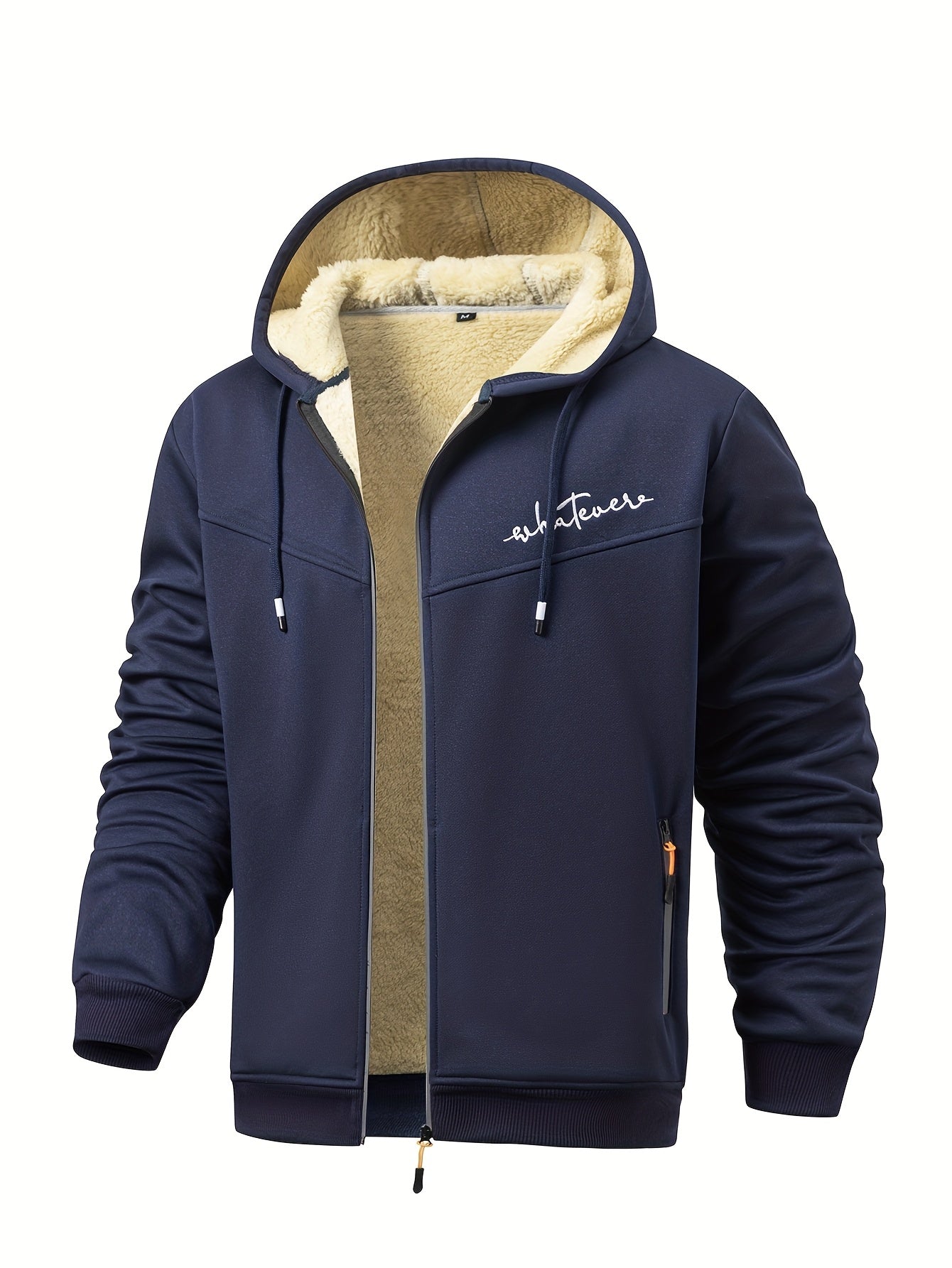 Men's Winter Fleece Set Hooded Jacket With Sherpa-Lined Pants