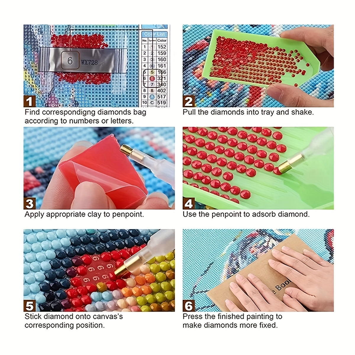 Chicken Theme 5D Diamond Painting Kit With Tools For Beginners