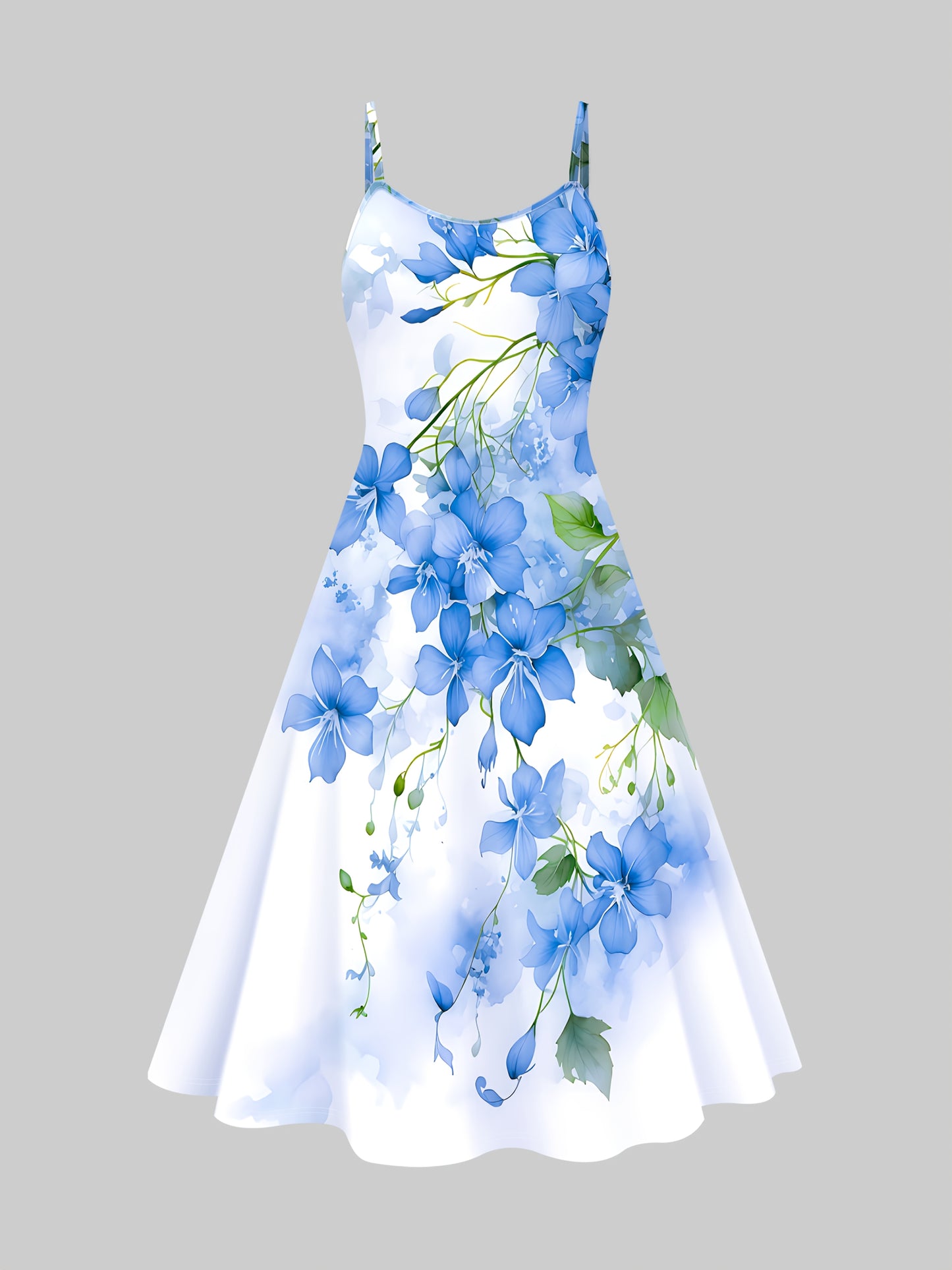 Elegant Women's Two-Piece Set Lace Up Top And Floral Dress