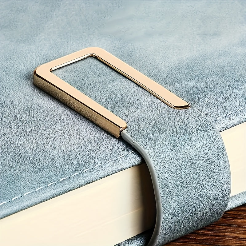 Leather Hardcover Lined Notebook 200 Pages With Index Stickers