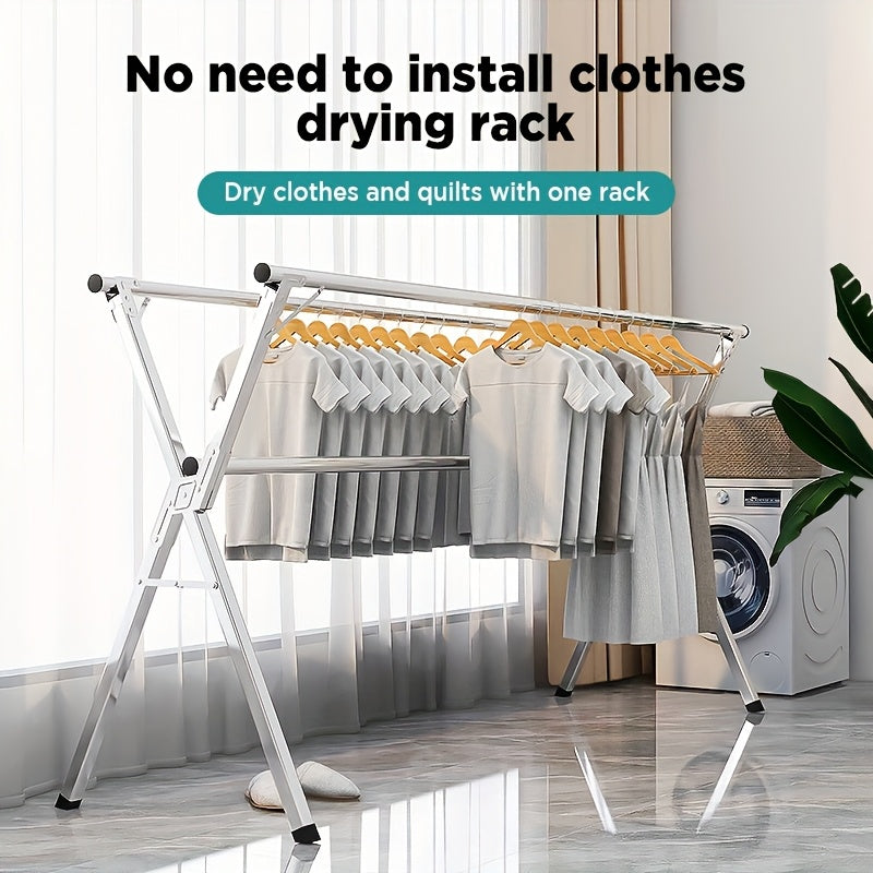 JOYBOS Heavy Duty Clothes Drying Rack Retractable Folding Indoor Outdoor