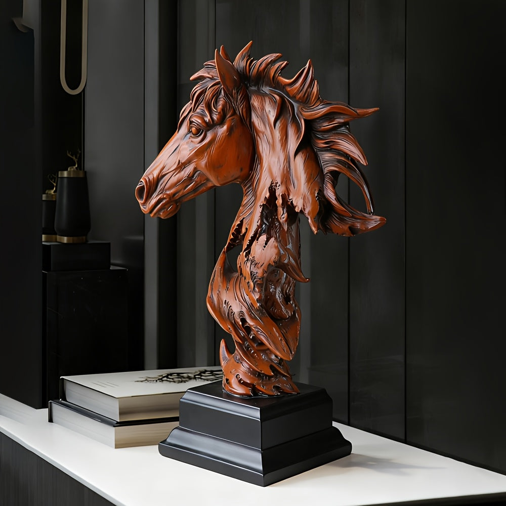 Resin Horse Head Statue For Home Decor Gift And Collectible