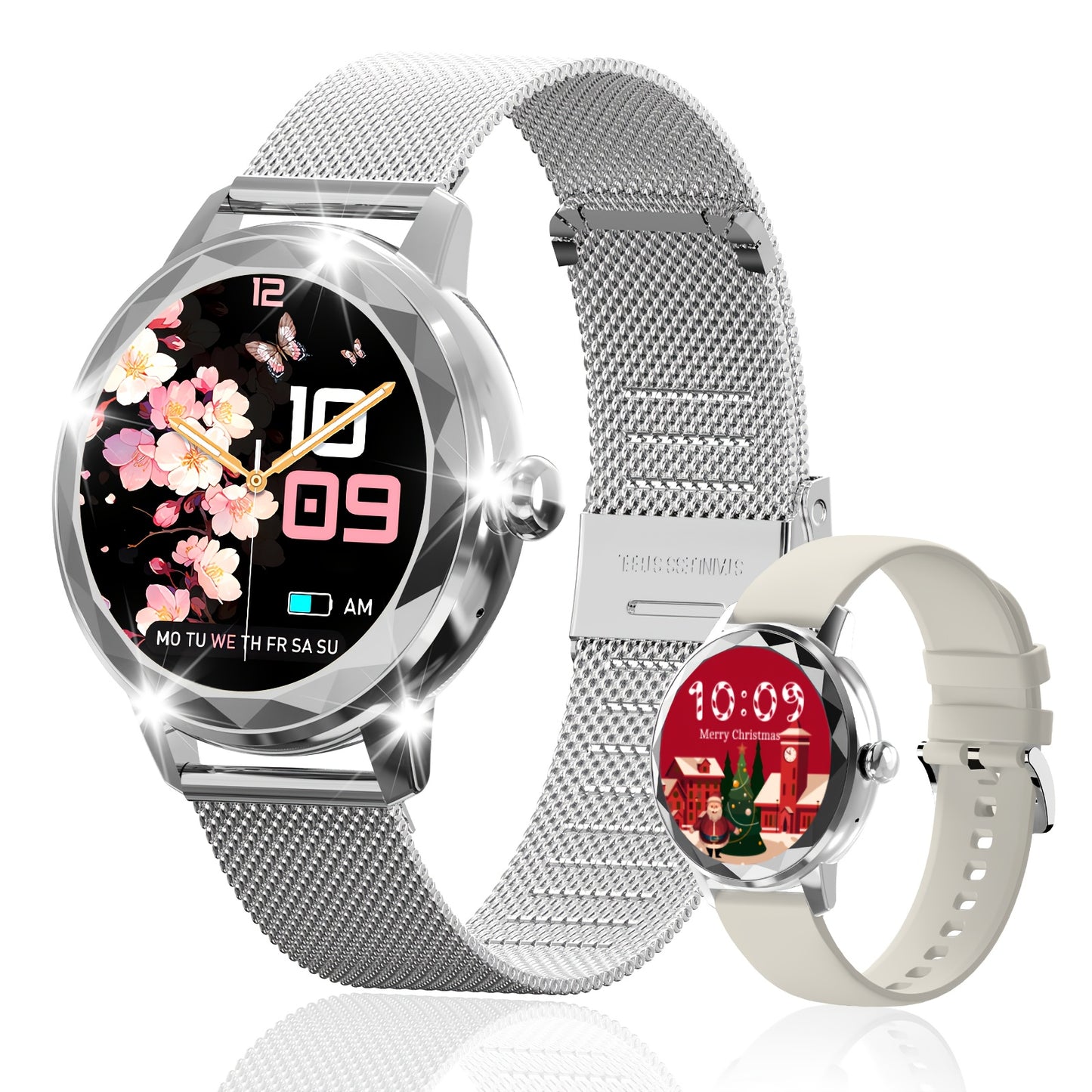 HOMAILIDA Women Smartwatch Fitness Tracker With Calls And USB Charging