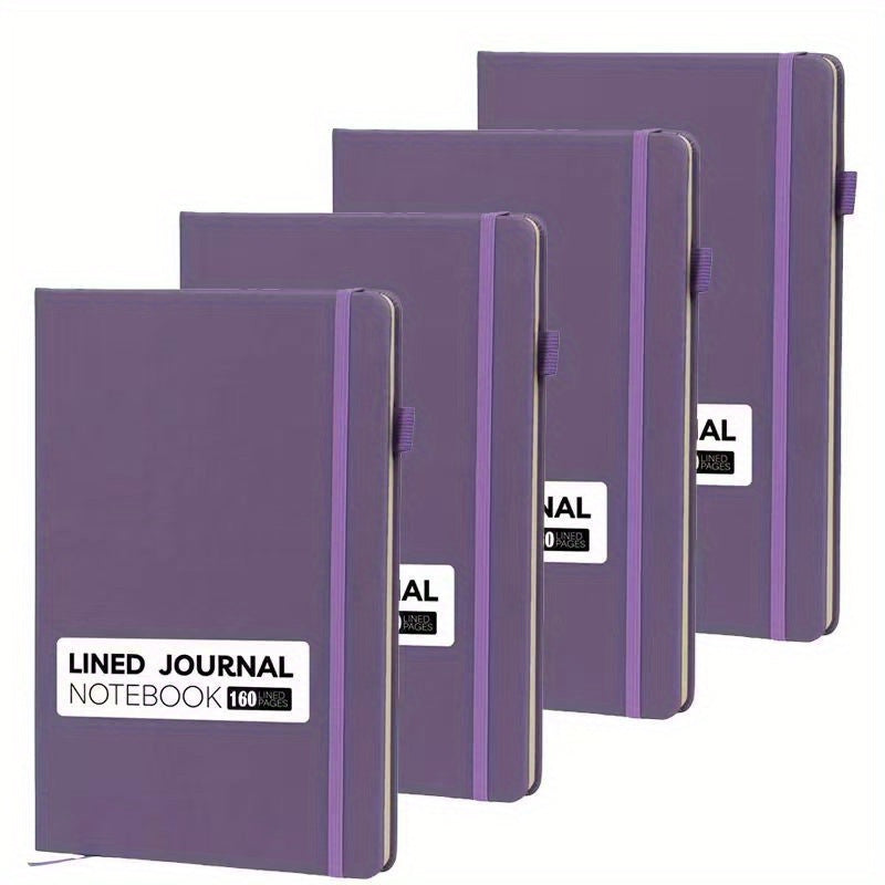 Leather Hardcover Lined Notebook 200 Pages With Index Stickers