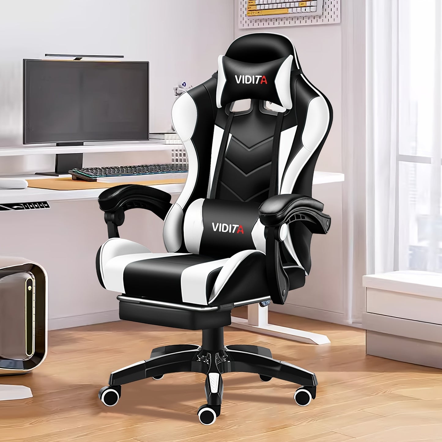 Ergonomic Gaming Chair With Lumbar Support Racing Style For PC