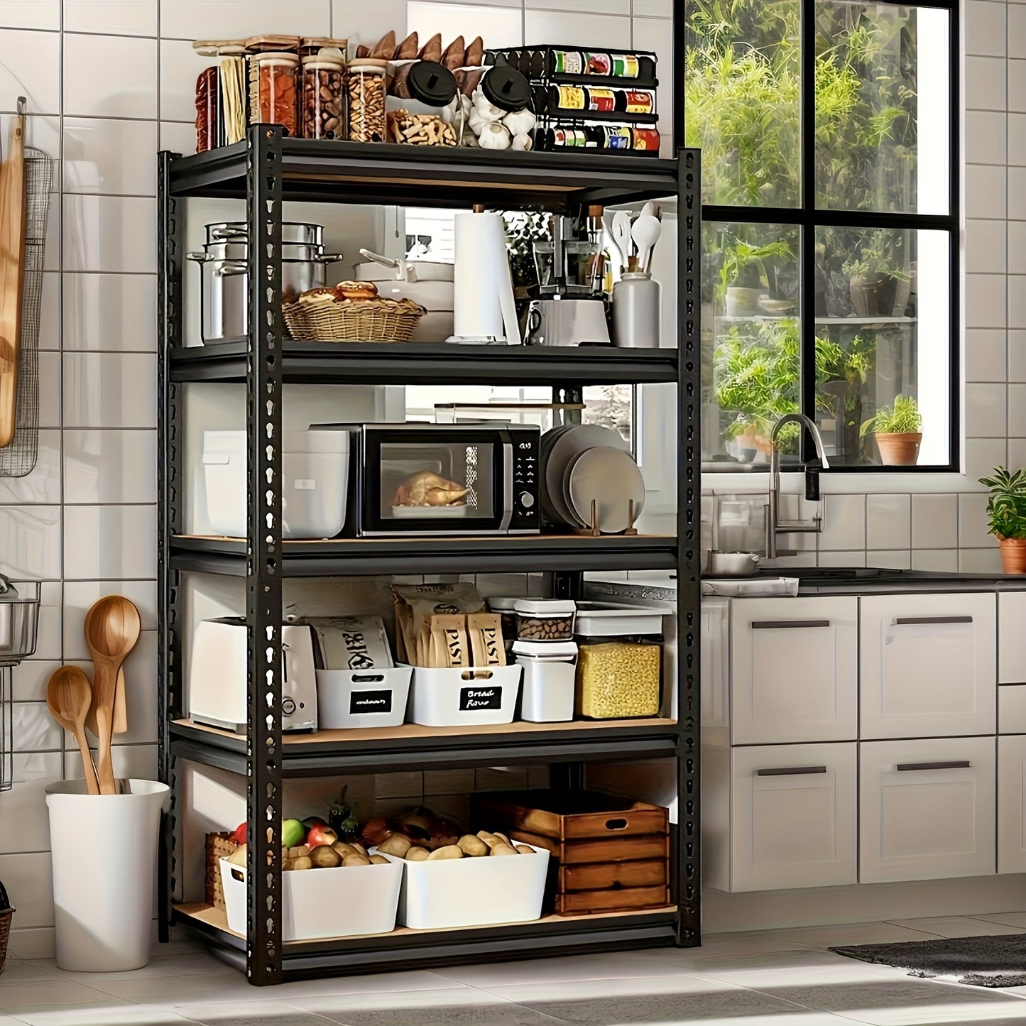 SAMRELAX 5-Tier Garage Shelving Unit Heavy Duty Storage