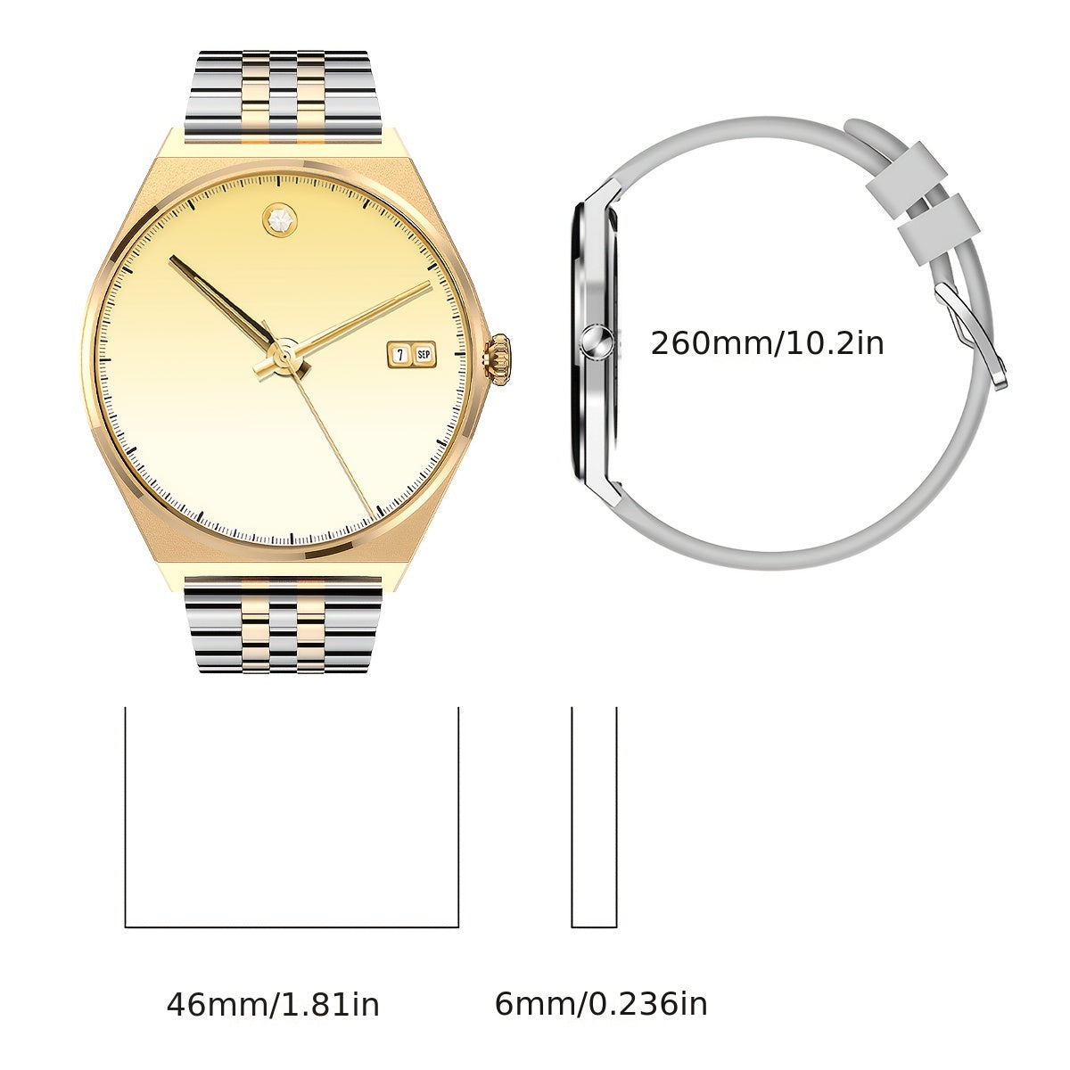 DAORKOW Ultra Thin Smart Watch 1.43 Touch Screen Bluetooth 5.3