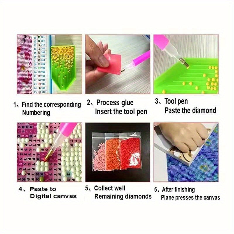 5D Round Diamond Painting Kit Full Drill For Beginners