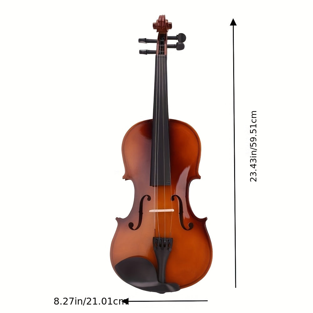 Violin Package With Linden Wood Top Ebony Pegs Case Bow For Beginners
