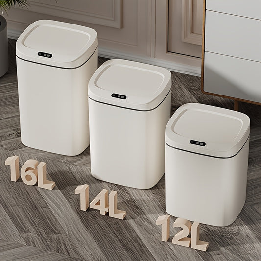 Hands-Free Smart Trash Can with Motion, Sealing Lid & Odor-Blocking Technology, Touchless Operation for /Office//Bathroom, Trash Bin (Easy Clean, Durable Design)