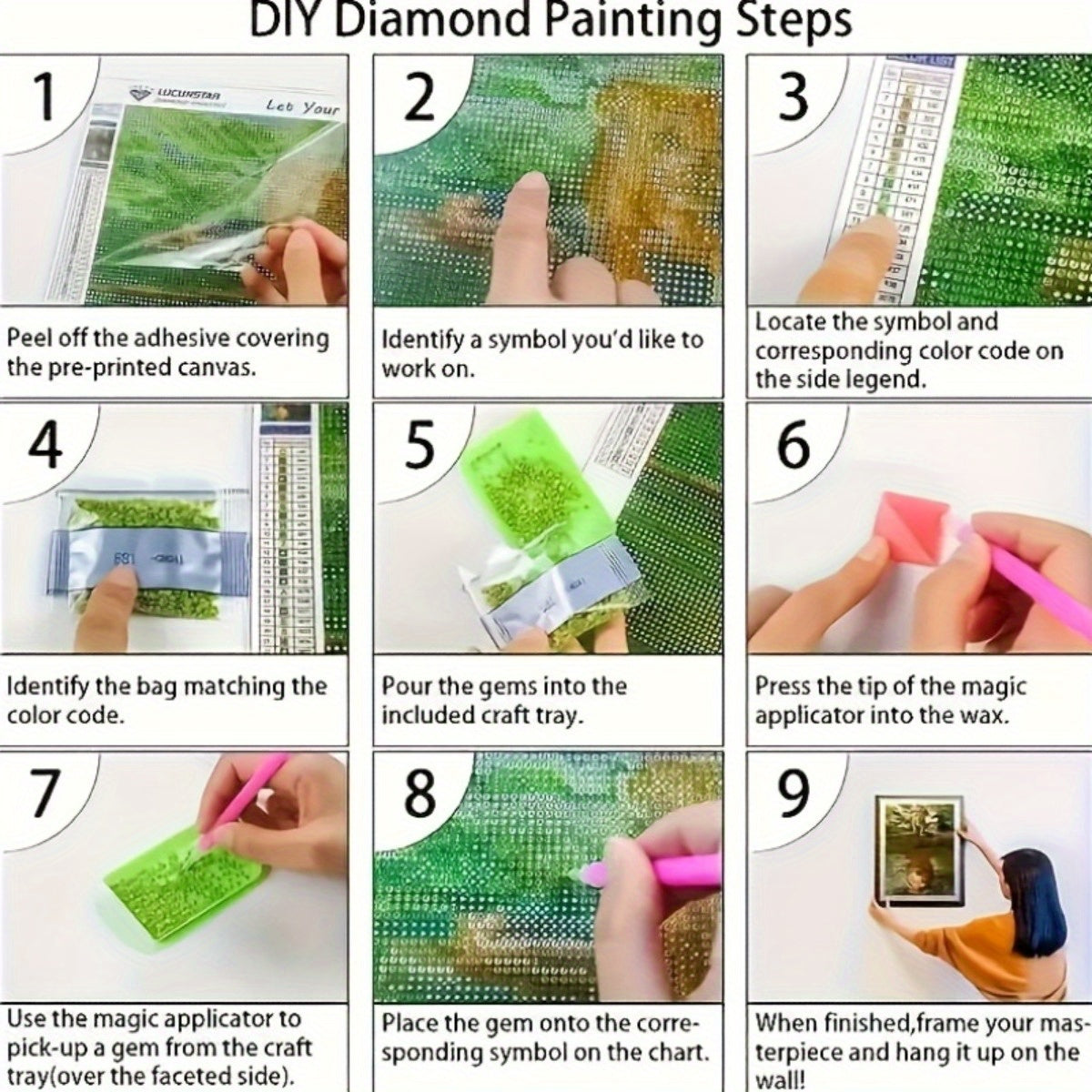Acrylic Diamond Painting Round Mosaic Art DIY Kit for Relaxation