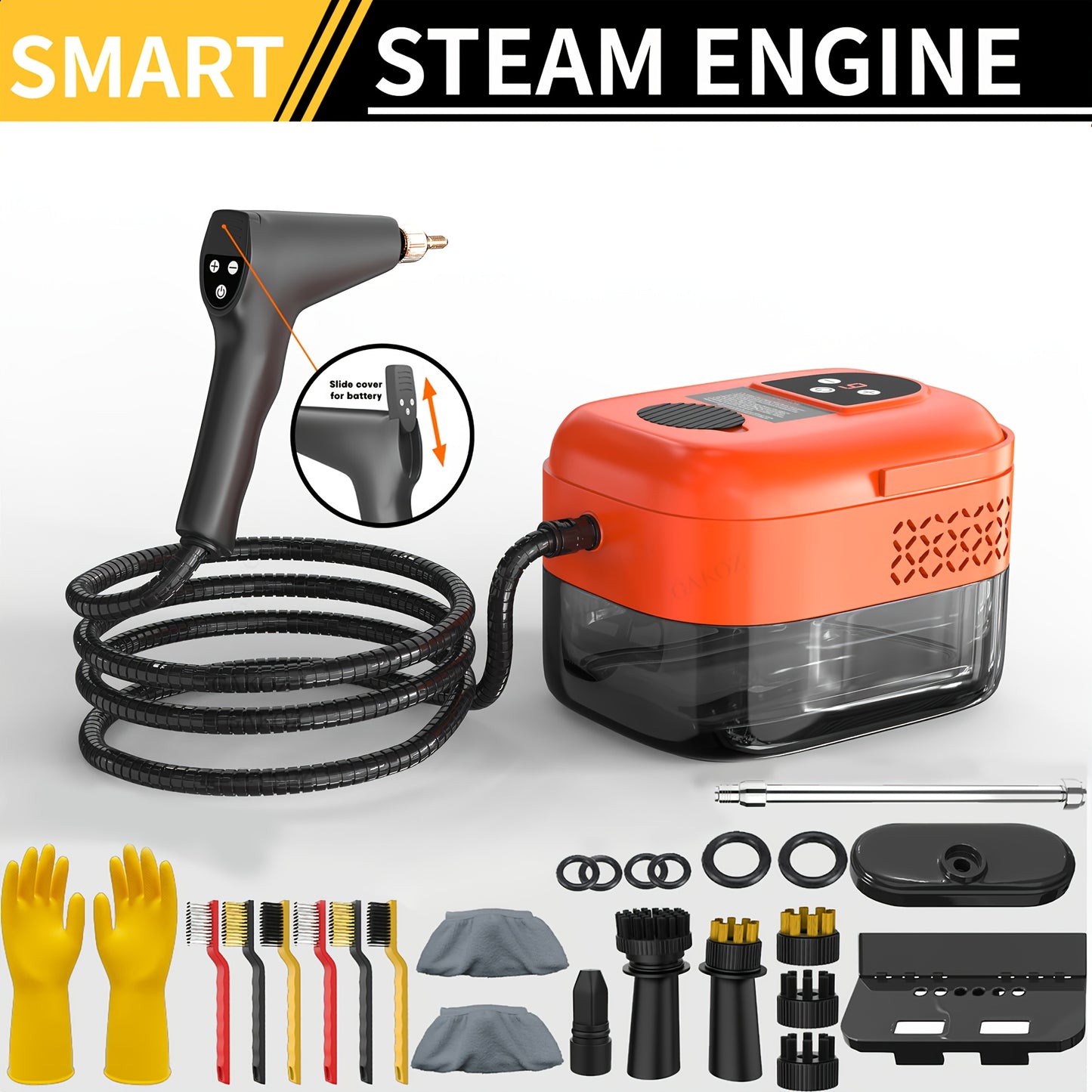 KINETIHOME High Pressure Steam Cleaner Handheld for Home Cleaning