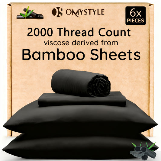 GOHOME Bamboo Cooling Bedding Set For Hot Sleepers