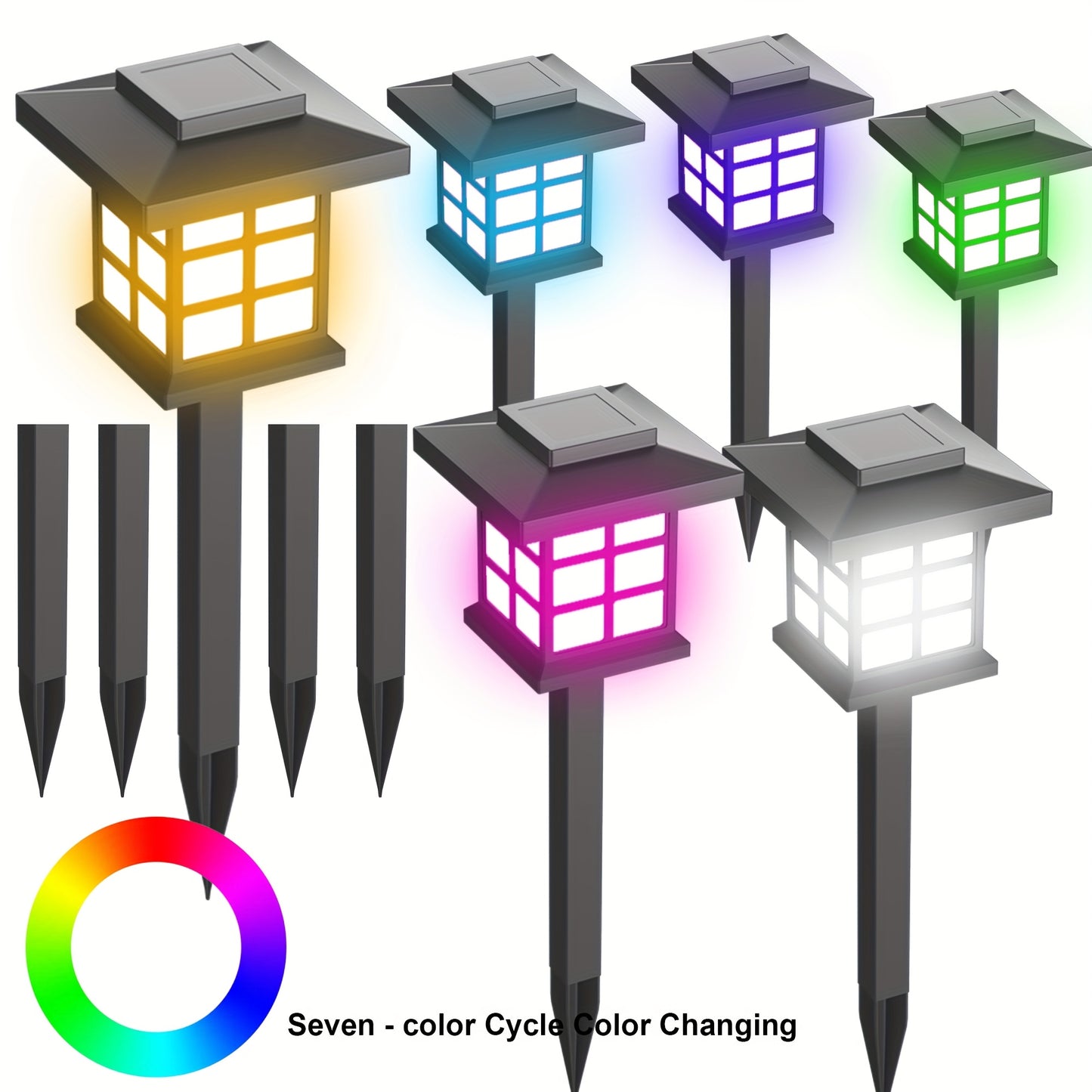 YUNXI Solar Path Lights Outdoor Garden Landscape Lighting LED