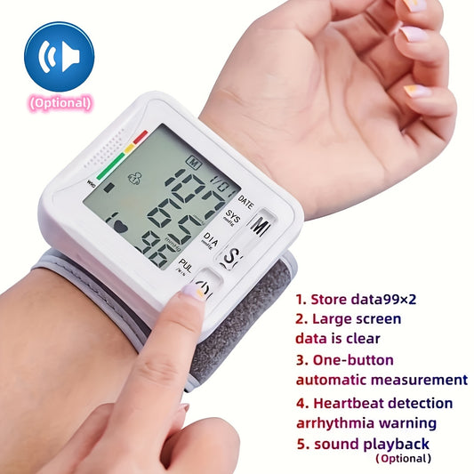 1pc TAIKON Wrist Blood Pressure Monitor with LCD Display