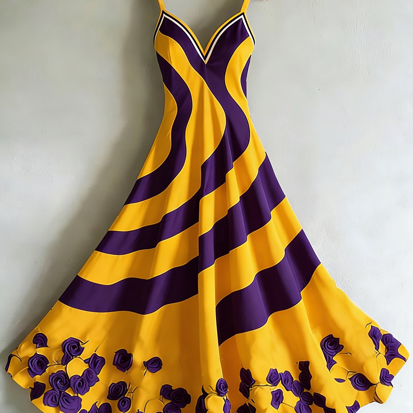 National Flag Maxi Dress A Line Sleeveless V Neck